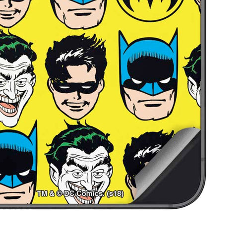 DC Comics Batman Vintage Character Pattern - Joker and Robin Galaxy S25 Skin